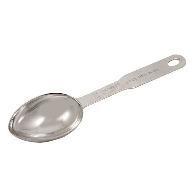 Vollrath 47056 Heavy Duty Stainless Steel Oval Measuring Scoop, 0.25 Cup Capacity
