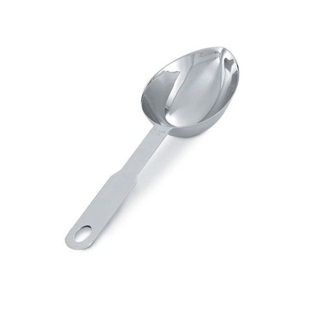 Vollrath 47057 Heavy Duty Stainless Steel Oval Measuring Scoop, 0.33 Cup Capacity