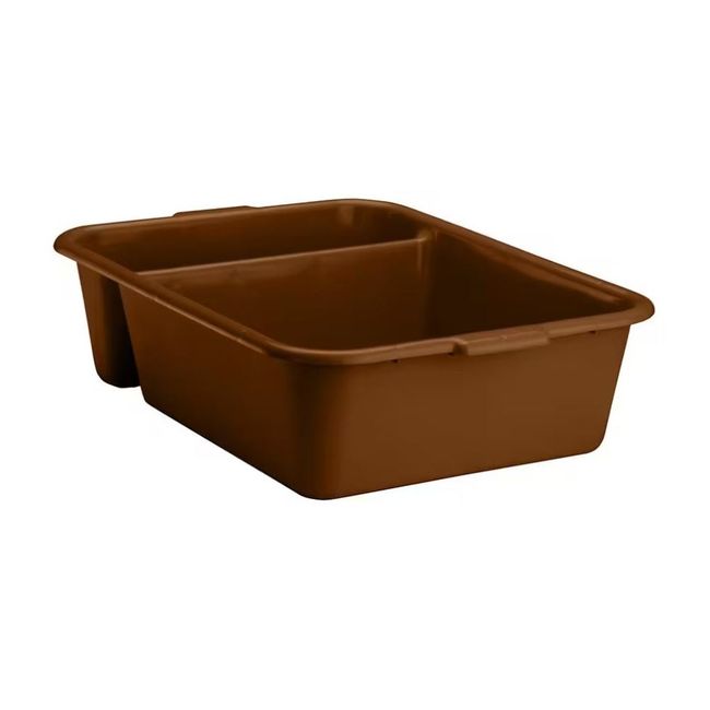 Vollrath 1721-01 Traex Chocolate 2 Compartment Bus Box, 22.875 X 17.75 X 6.125 In