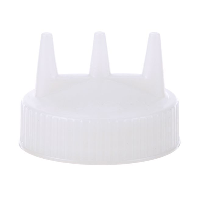 Vollrath 3300-13 Traex Wide Mouth Clear Squeeze Dispenser Tri Tip Cap -- 12 Per Case