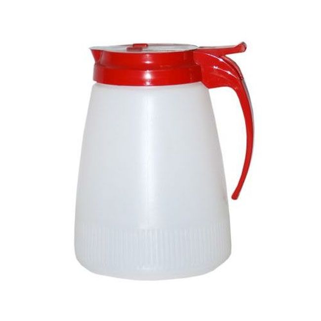 Vollrath 4748-02 Dripcut Plastic Server With Red Plastic Top, 48 Oz Capacity -- 6 Per Case