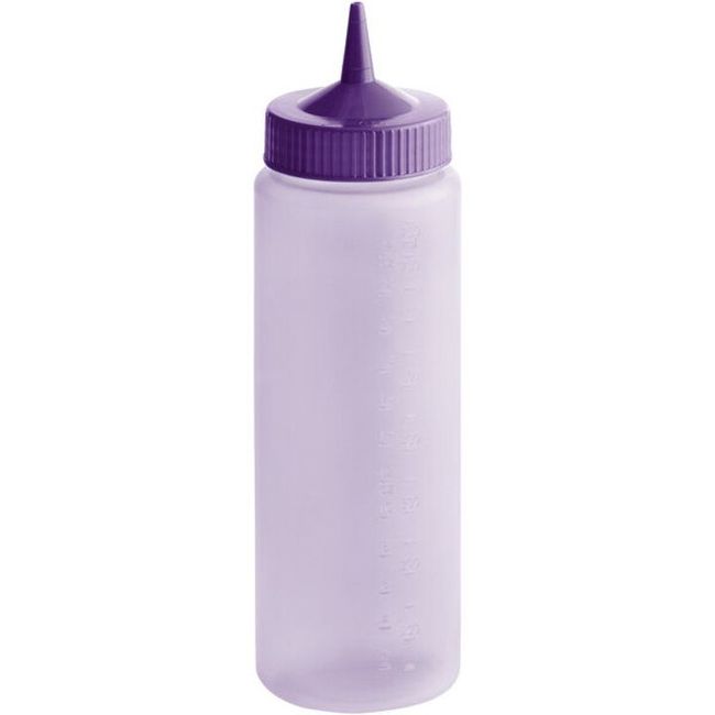Vollrath 4924c-54 Traex Purple Colour-mate Single Tip Wide Mouth Squeeze Dispenser, 24 Oz Capacity