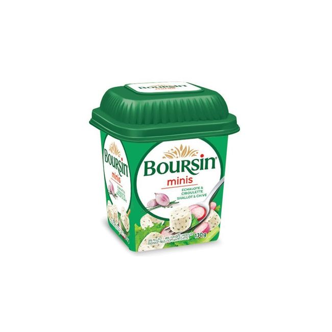 Boursin Minis Shallot And Chives Cheese, 130 G -- 6 Per Case