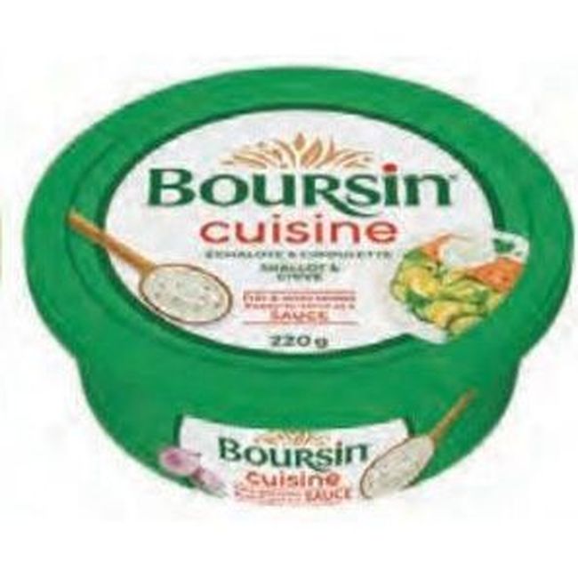 Boursin Cuisine Shallot And Chive Spreadable Cheese, 220 G -- 6 Per Case