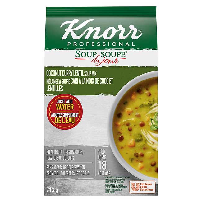 Knorr Professional Soup Du Jour Coconut Curry Lentil Soup Mix, 713 G