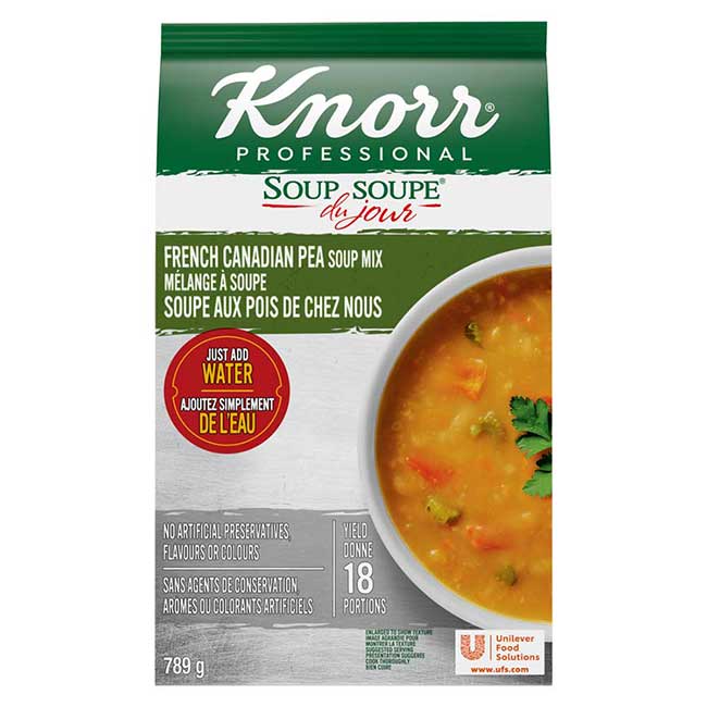 Knorr Professional Soup Du Jour French Canadian Pea Soup Mix, 789 G