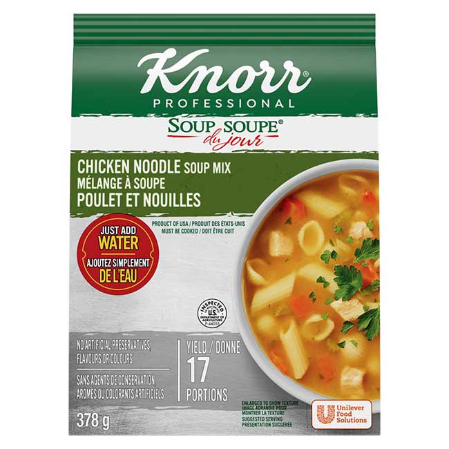 Knorr Professional Soup Du Jour Chicken Noodle Soup Mix, 378 G