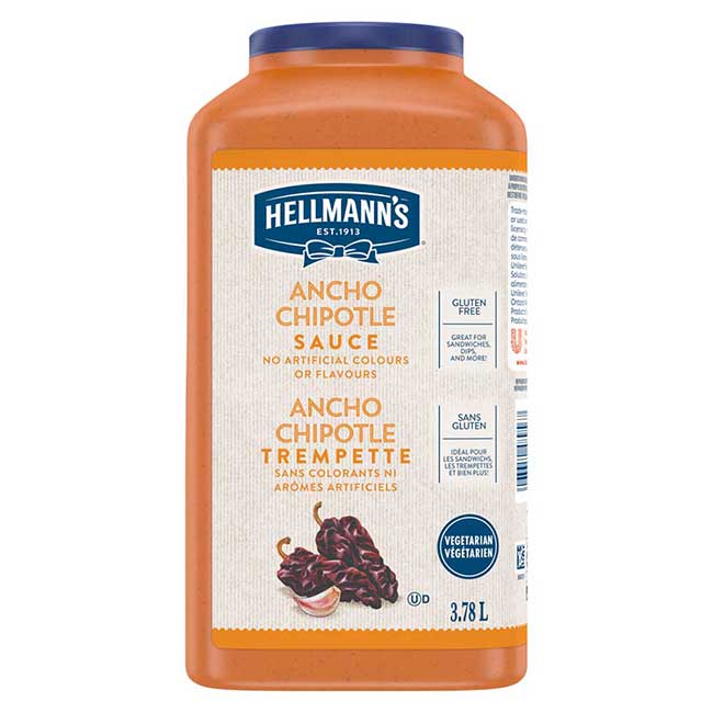 Hellmann's Gluten Free Ancho Chipotle Pepper Sauce, 3.78 L