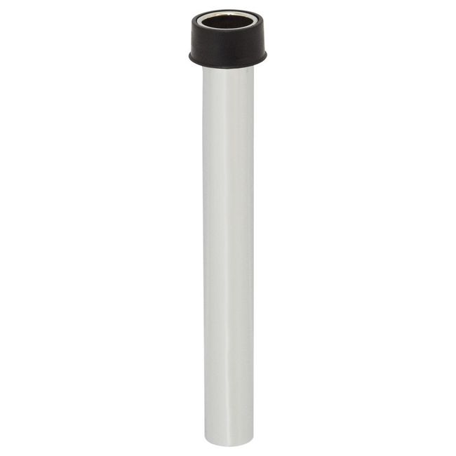 Browne Brass Nickel-plated Overflow Tube With Neoprene Stopper, 12 In Length