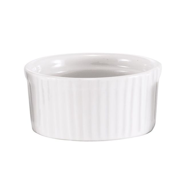 Browne Ramequin En Porcelaine À Bord Lisse Et Côtés Nervurés, Capacité De 283 Ml