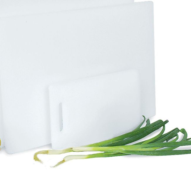 Browne Polyethylene Medium Density White Cutting Board With Handle, 6 X 10 X 0.5 In