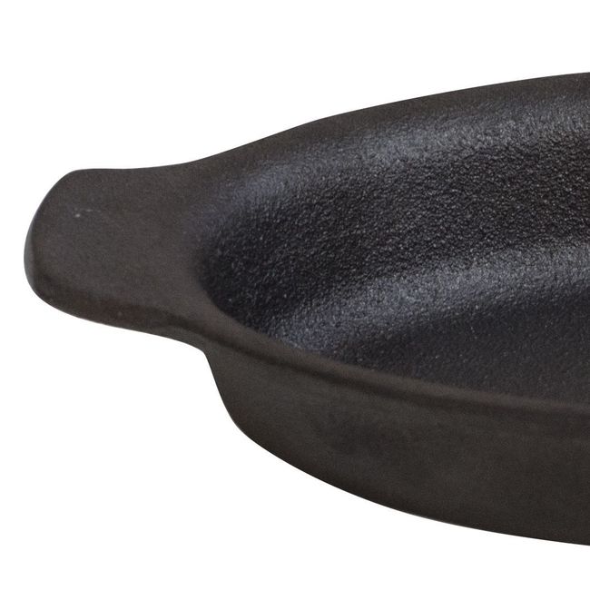 Browne Thermalloy Preseasoned Cast Iron Oval Au Gratin, 11 Oz Capacity