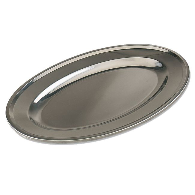 Browne Mirror Finish 18/0 Stainless Steel Oval Platter, 23.5 X 16.1 In