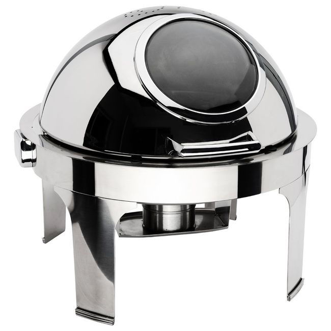 Browne Réchaud Rond Harmony En Acier Inoxydable Avec Couvercle Nautilus, Capacité De 7 Pintes