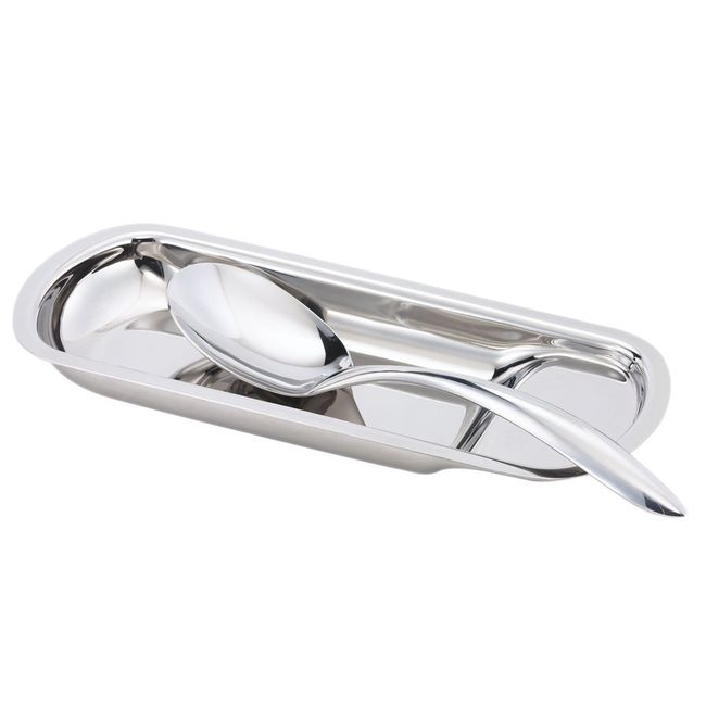 Browne Stainless Steel Spoon Rest, 10.5 X 4.5 In