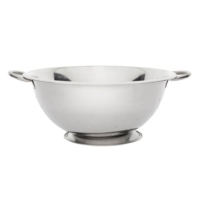 Browne Stainless Steel Footed Colander, 13 Qt Capacity