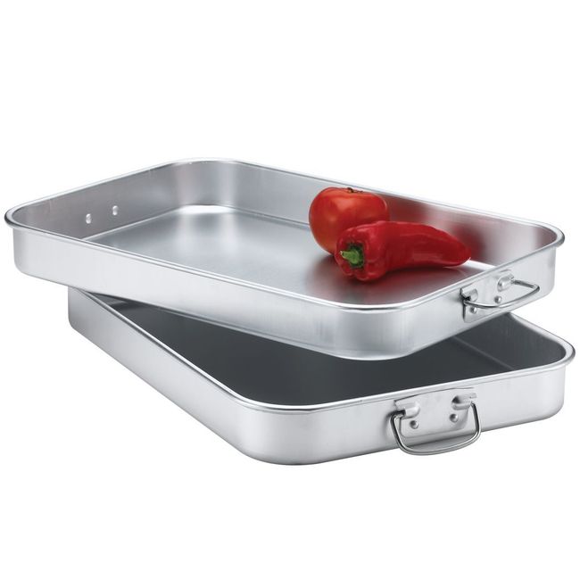 Browne Thermalloy Aluminum Straight Sided Roast Pan, 18.7 X 12.8 X 2.4 In