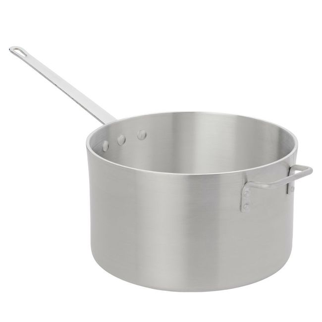 Browne Thermalloy Heavy Weight Aluminum Straight Side Sauce Pan With Helper Handle, 11 Qt Capacity