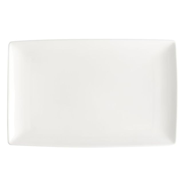 Browne Foundation Porcelain Rectangular Coupe Plate, 12.25 X 8 In -- 12 Per Case