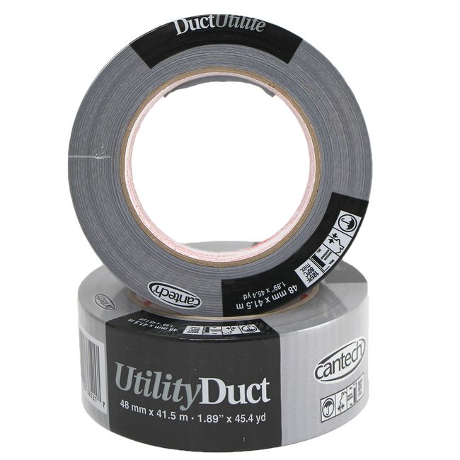 Cantech Grey Utility Duct Tape, 48 Mm X 41.5 M -- 24 Per Case