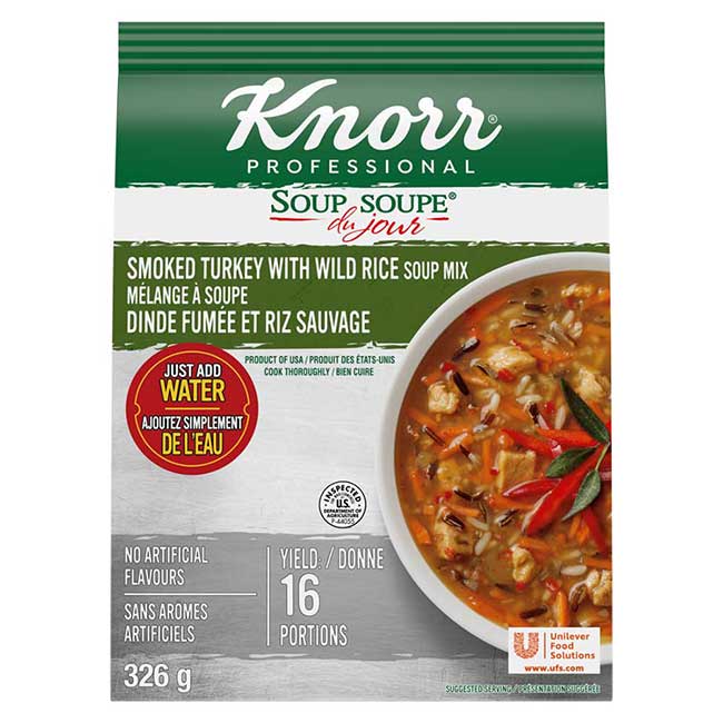 Knorr Professional Soup Du Jour Smoked Turkey With Wild Rice Soup Mix, 326 G -- 1 Each