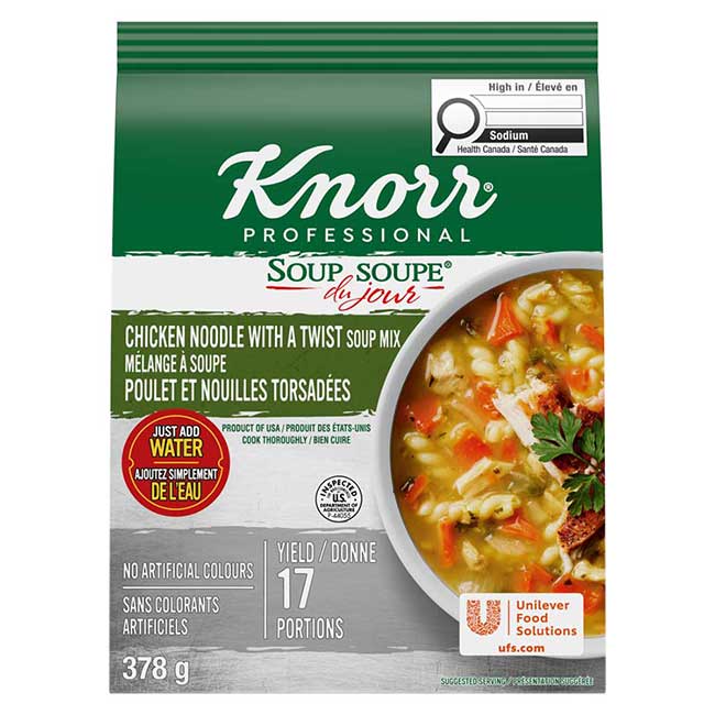 Knorr Professional Soup Du Jour Chicken Noodle With A Twist Soup Mix, 378 G