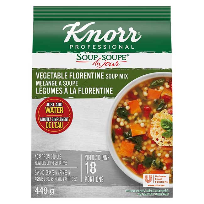 Knorr Professional Soup Du Jour Vegetable Florentine Soup Mix, 449 G