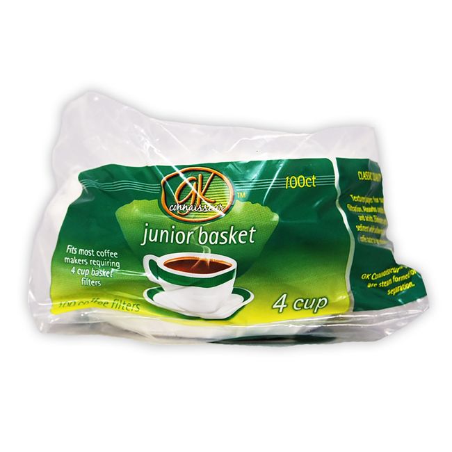 Gk Connaisseur 4/8 Cup Junior Basket Coffee Filter, 100 Count -- 24 Per Case