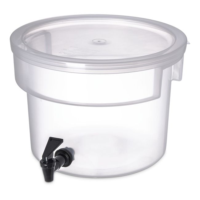 Carlisle 221930 Polypropylene Round Cold Beverage Dispenser, 3 Gal Capacity