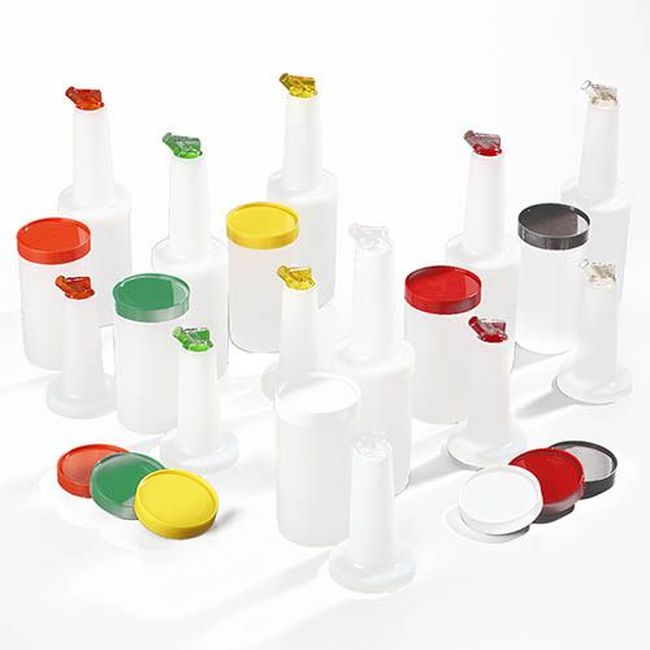 Carlisle Ps601n00 Store N Pour Polyethylene Assorted Drink Mix Pourer, 1 Qt Capacity -- 12 Per Case