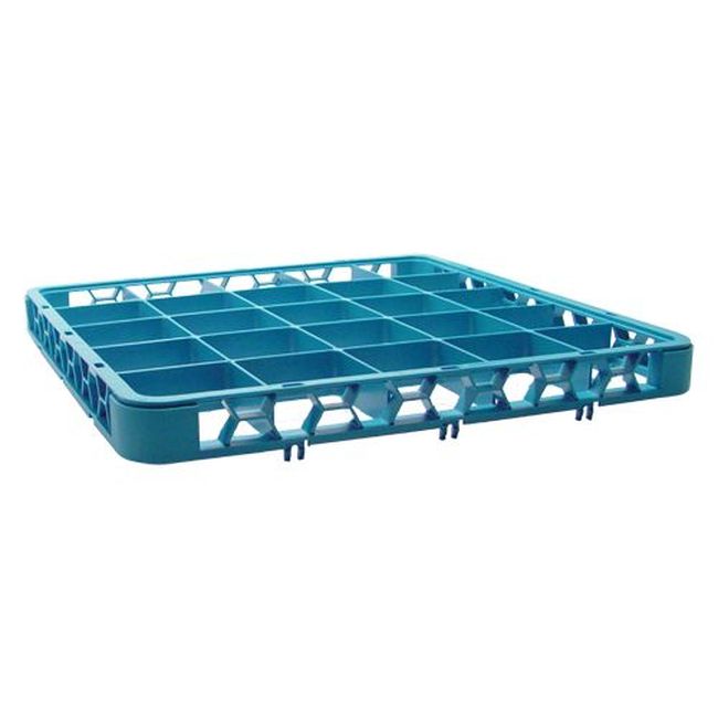Carlisle Re2514 Opticlean Polypropylene Blue 25-compartment Divided Glass Rack Extender Only, 1.78 In Height