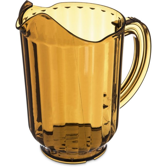 Carlisle 554013 Versapour Polycarbonate Amber Pitcher, 60 Oz Capacity