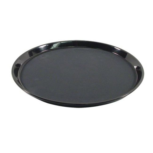Carlisle 1400gl004 Griplite Polypropylene Round Black Serving Tray, 14 In