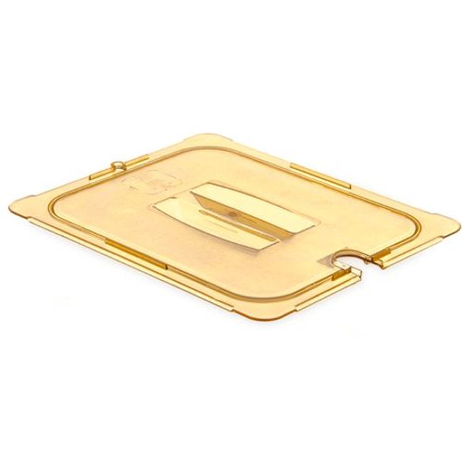 Carlisle 10431u13 Storplus High Heat Plastic Amber Half Size Handled Universal Food Pan Lid Only -- 6 Per Case