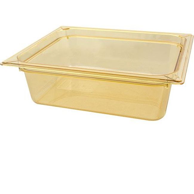 Carlisle 10421b13 Storplus High Heat Plastic Amber Half Size Food Pan, 4 In Deep -- 6 Per Case