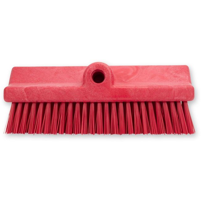 Carlisle 40423ec05 Sparta Red Hi-lo Floor Scrub Brush Head Only, 10 In Length