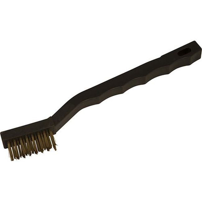 Carlisle 4127000 Flo-pac Polypropylene Black Utility Brush With Brass Bristles, 7 In Long