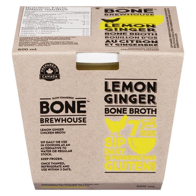 Bone Brewhouse Lemon Ginger Chicken Bone Broth, 600 Ml -- 6 Per Case