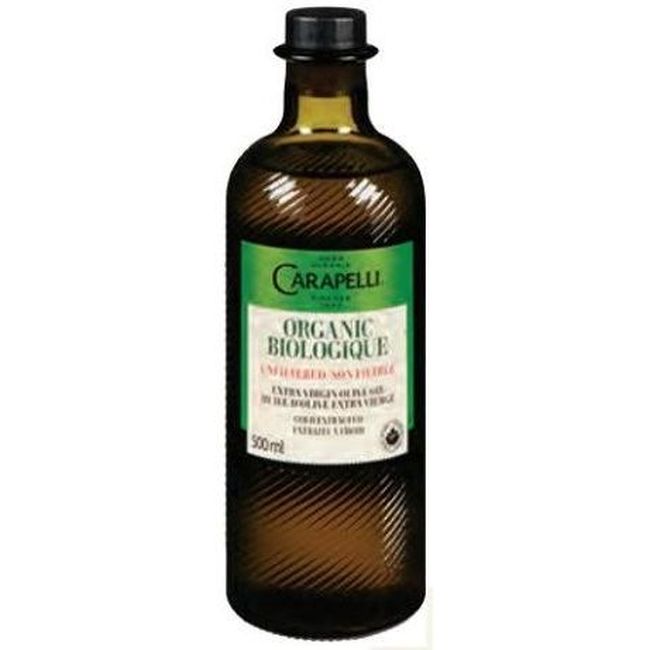 Carapelli Organic Unfiltered Extra Virgin Olive Oil, 500 Ml -- 6 Per Case