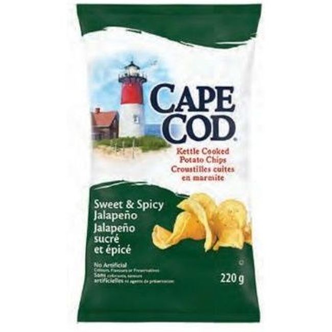 Cape Cod Sweet And Spicy Jalapeno Potato Chips, 220 G -- 12 Per Case