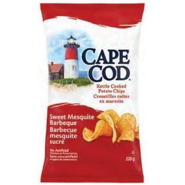 Cape Cod Sweet Mesquite Bbq Potato Chips, 220 G -- 12 Per Case