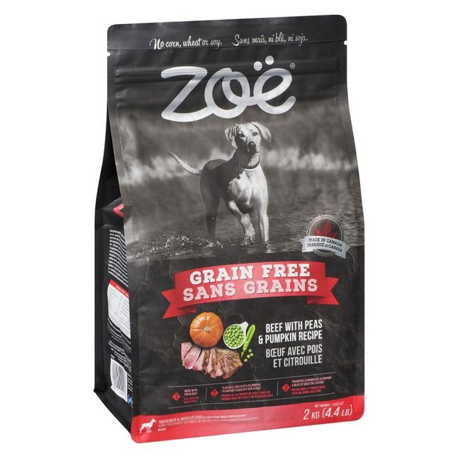 Zoe Grain Free Beef With Peas And Pumpkin Recipe Dog Food, 2 Kg -- 3 Per Case