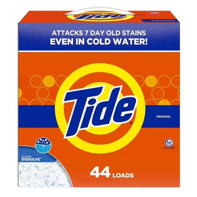 Tide 44 Loads Original Laundry Detergent Powder, 1.4 Kg -- 4 Per Case