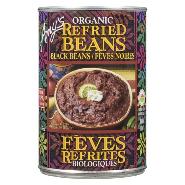 Amy's Organic Vegetarian Refried Black Beans, 398 Ml -- 12 Per Case