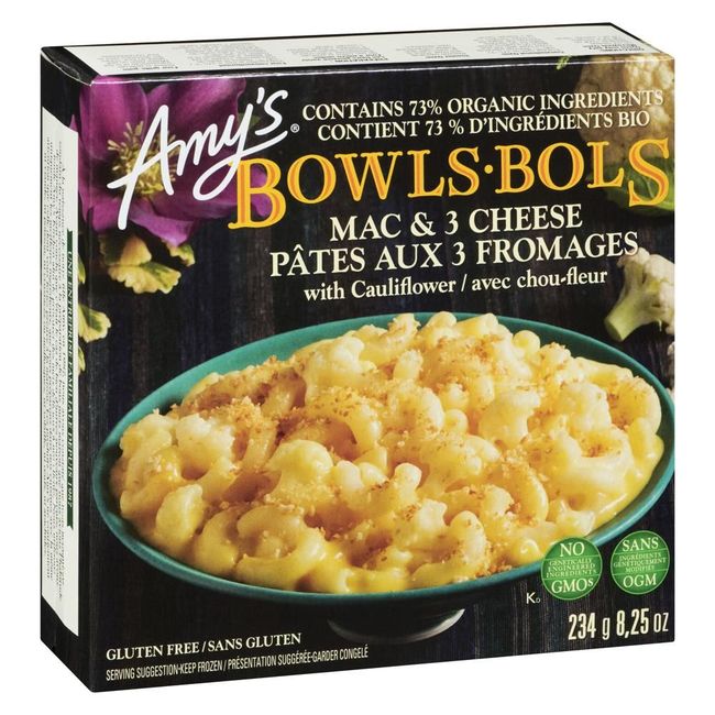 Amy's Kitchen Mac And 3 Cheese With Cauliflower Bowl, 234 G -- 12 Per Case