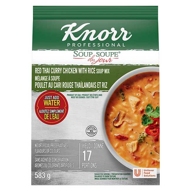Knorr Professional Red Thai Curry Chicken With Rice Soup Mix, 583 G -- 4 Per Case