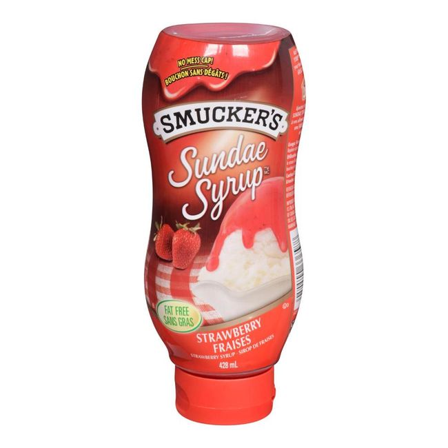Smuckers Sirop Pour Coupe Glacée Aux Fraises, 428 Ml -- 12 Par Boîte