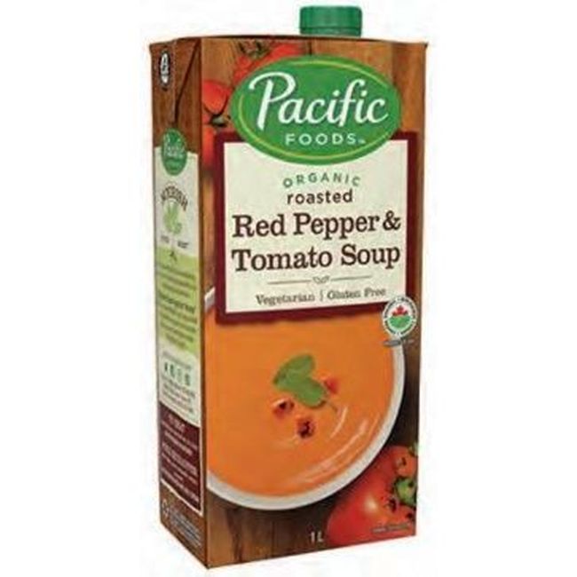 Pacific Foods Organic Roasted Red Pepper And Tomato Soup, 1 L -- 12 Per Case
