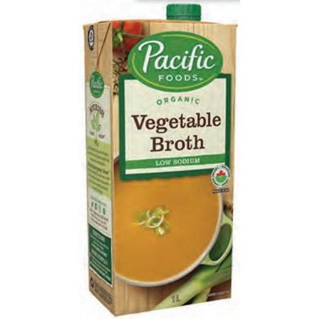 Pacific Foods Organic Low Salt Vegetable Broth, 1 L -- 12 Per Case