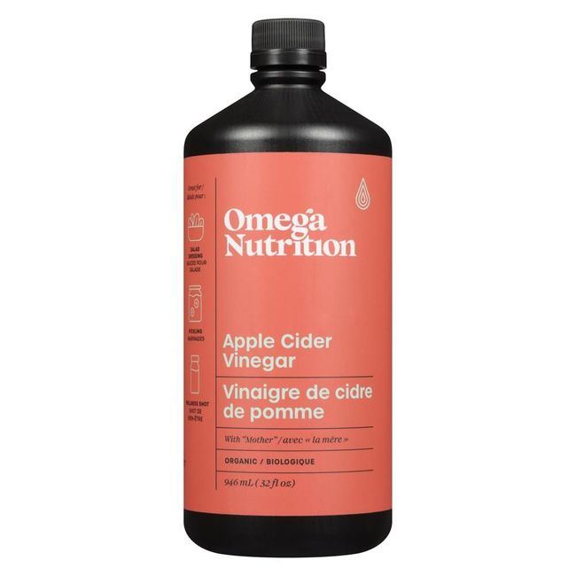 Omega Nutrition Apple Cider Vinegar, 946 Ml -- 6 Per Case
